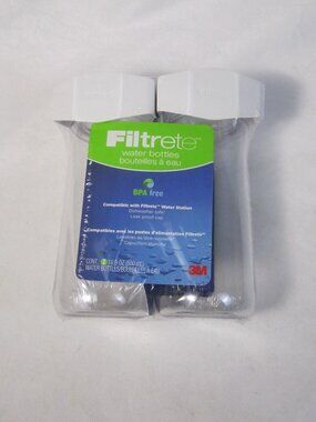 3M RB01-W01-2 Filtrete Water Station Water Bottles 2 Replacement Bottles New